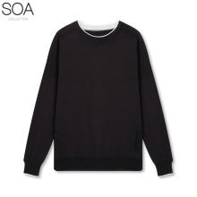 Seamless wholegarment sweater high quality Pima cotton pullover knitwear sweater long sleeve pullover knitwear black sweater